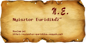 Nyisztor Euridiké névjegykártya